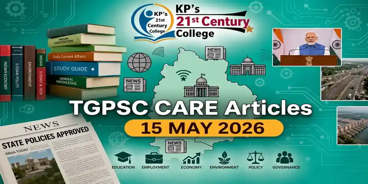 TGPSC Current Affairs May 15 2026 infographic