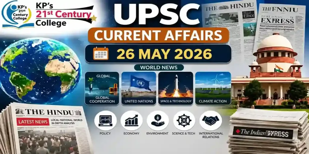 UPSC Current Affairs May 26 2026 infographic