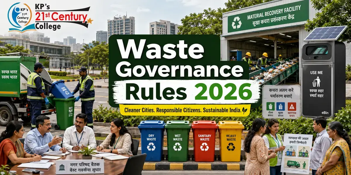 Solid Waste Management Rules 2026 UPSC governance infographic