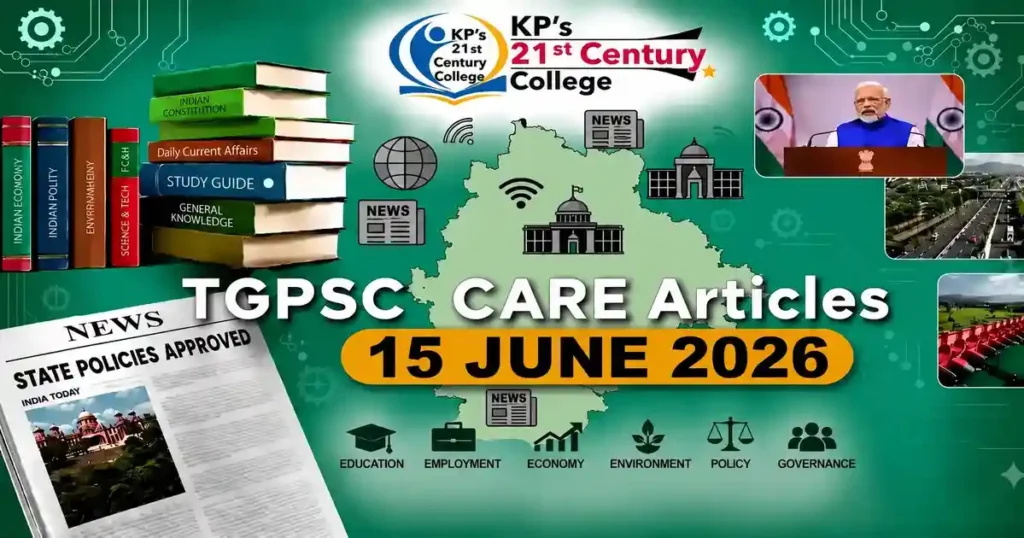 TGPSC Current Affairs June 15 2026 Telangana investment summit image