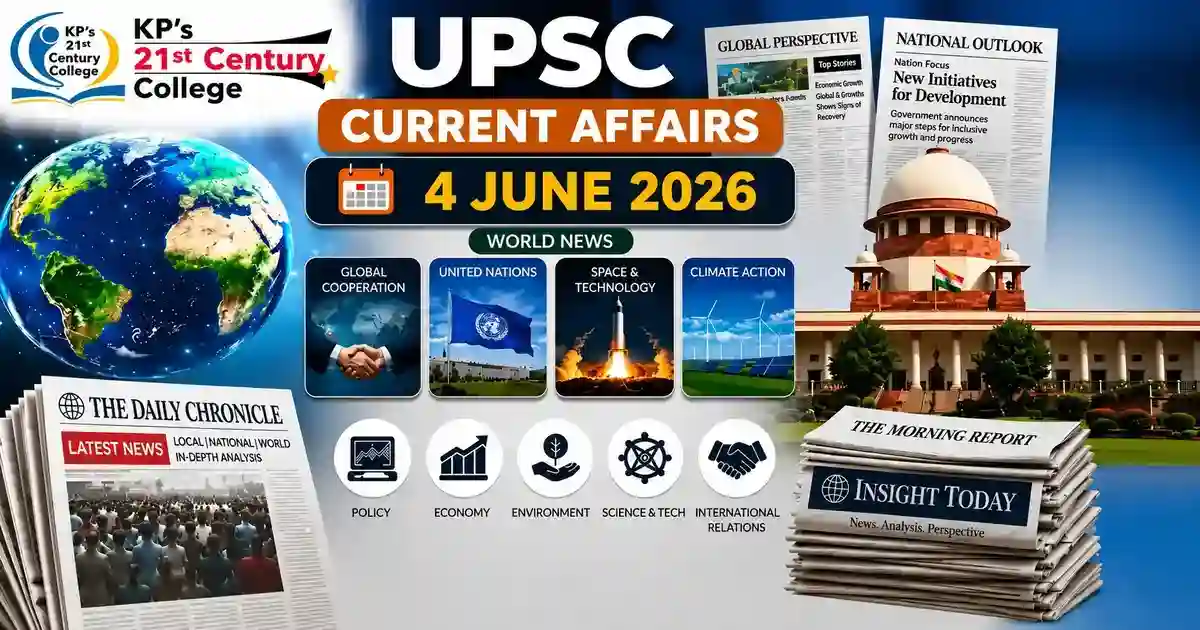 UPSC Current Affairs June 4 2026 daily news image