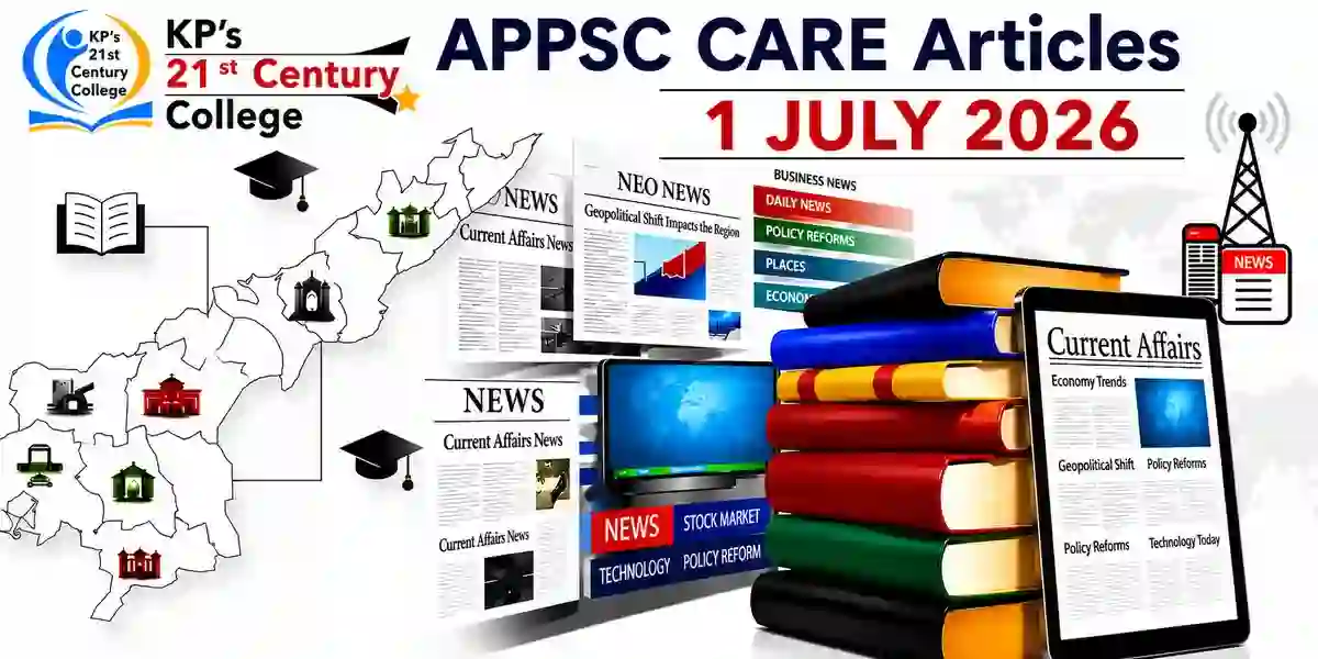 APPSC Current Affairs 1 July 2026 featuring today's major current affairs compilation