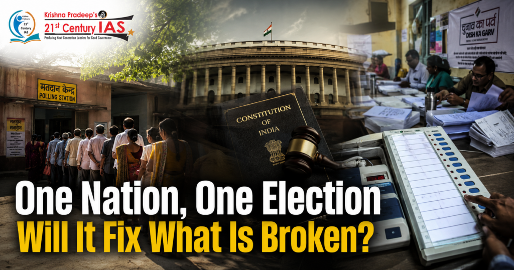 One Nation One Election UPSC analysis of simultaneous elections in India