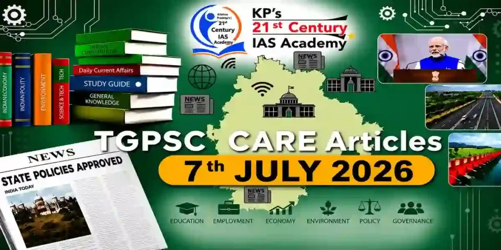 TGPSC Current Affairs 7 July 2026 featuring today's important current affairs topics