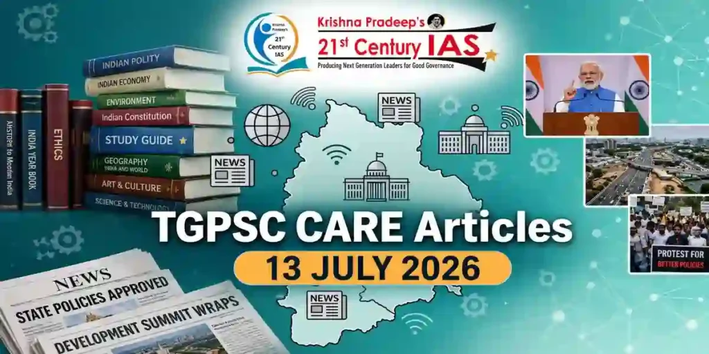 TGPSC Current Affairs 13 July 2026 featuring the day's major current affairs topics