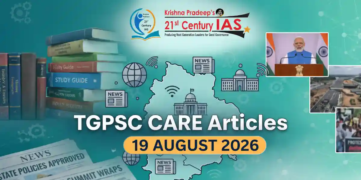 TGPSC Current Affairs 19 August 2026 featuring Sarvai Papanna, coconut sector and lunar cooperation