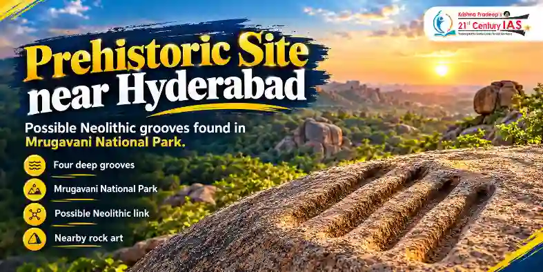 Mrugavani National Park Grooves near Banda Juvvi Watch Tower that may be linked to ancient stone tool-making